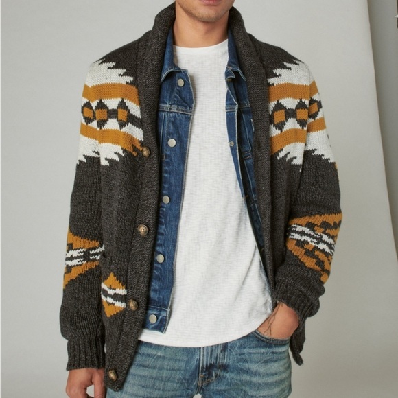 Lucky Brand Other - Size Medium Lucky Brand Men’s Legacy Print Shawl Cardigan